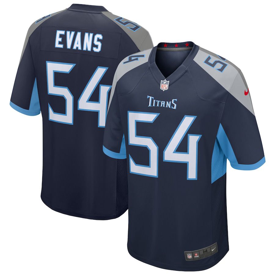 Men Tennessee Titans #54 Rashaan Evans Nike Navy Game NFL Jersey